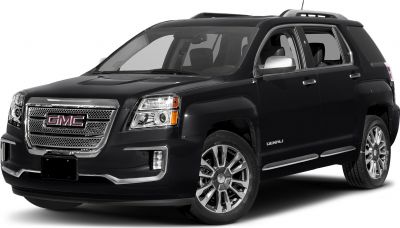 Front and side view of black SUV with chrome grille and alloy wheels