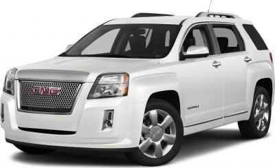 White SUV front-side view with chrome grille and alloy wheels