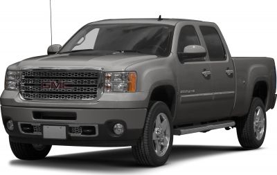 Front grille and side body of heavy duty pickup truck.