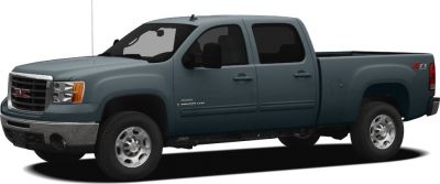 Extended crew cab pickup truck with long bed and rugged tires