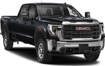 Front view with bold grille, LED headlights, and chrome bumper