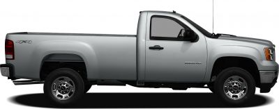 Single cab pickup truck with standard box and 4x4 drivetrain