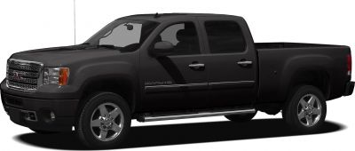 Crew cab pickup with extended bed, chrome grille, and alloy wheels