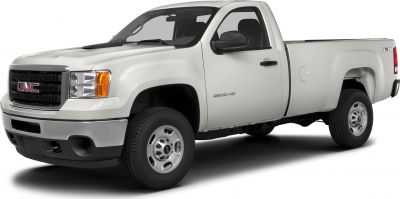 White regular cab long box heavy duty pickup truck with 4x4 and rugged design