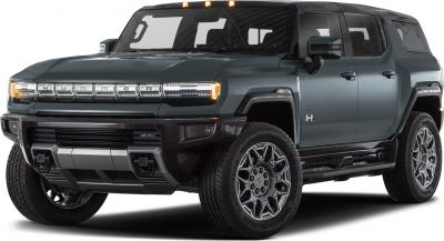 Front and side view of a rugged SUV with LED headlights and off-road wheels