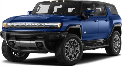 Electric SUV with front LED light bar and rugged wheels