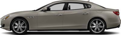Side profile of a luxury sedan with alloy wheels and side vents.