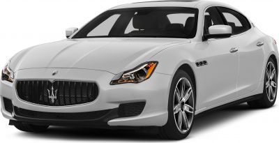 Front grille and headlights of luxury sedan