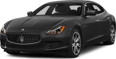 Luxury sedan with distinctive front grille and sharp headlights.