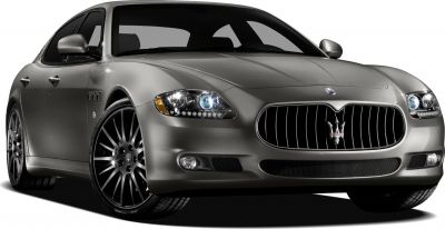 Front angle view of luxury sedan with LED headlights and distinct grille