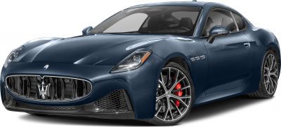 Front and side view of sleek sports coupe with detailed wheel and headlights