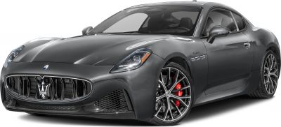 Front-side view, distinctive grille, LED headlights, alloy wheels, red brake calipers