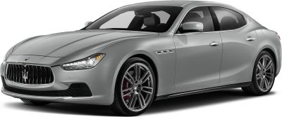 Front three-quarter view of silver luxury sedan with trident grille and sporty alloy wheels