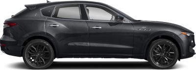 Side profile view with vents and black alloy wheels