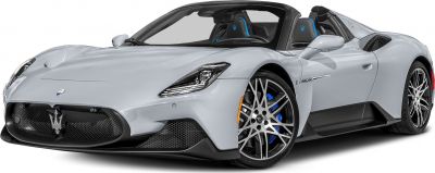 Open roof roadster with distinctive alloys and blue brake calipers