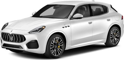Front and side view highlighting vertical grille and alloy wheels