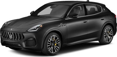 Matte black SUV with distinctive grille and sporty alloy wheels