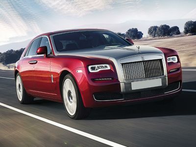 Extended wheelbase luxury sedan with chrome grille and LED headlights.