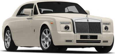 Front and side view of luxury coupe with signature grille and smooth lines