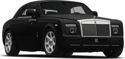 Luxury coupe with iconic front grille and round headlights