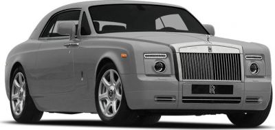Luxury coupe with iconic front grille and sleek silhouette