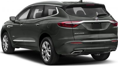 Sleek SUV rear with taillights and dual exhausts