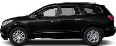 Side profile of black SUV with alloy wheels and sleek design