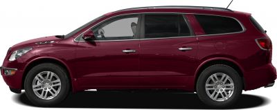 Side profile of a maroon SUV with alloy wheels and roof rails