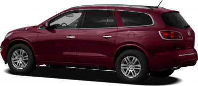 Side view of a mid-size SUV with tinted windows and roof rails