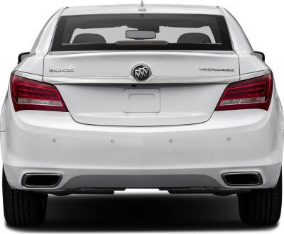 Rear view with modern taillights and dual exhaust outlets