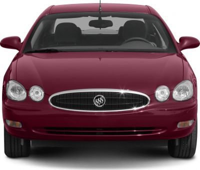 Oval grille with Buick emblem and quad rounded headlights