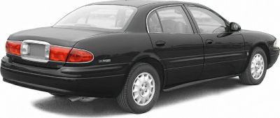 Rear and side view of black sedan with distinctive tail lights
