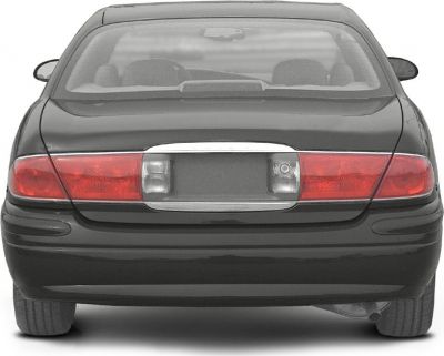 Rear view with tail lights and license plate frame