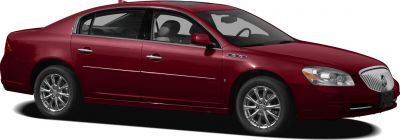 Side view of a sedan with chrome grille and alloy wheels