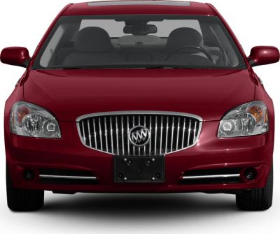 Front view with vertical grille and sleek headlights