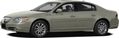 Side view of sedan with chrome multi-spoke wheels and iconic front grille