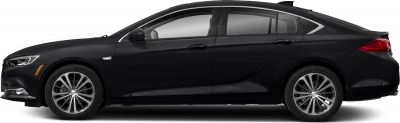 Side profile of a mid-size sedan with alloy wheels and aerodynamic body