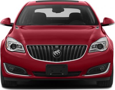 Front grille and headlight design of a sedan
