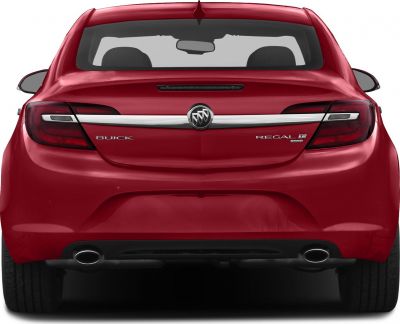 Rear view with sleek tail lights and dual exhaust pipes