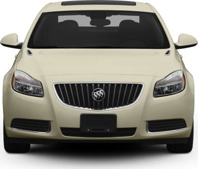 Front view with grille and headlights
