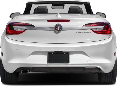 Convertible rear view with distinct taillights and trunk details