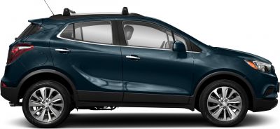 Side view of compact SUV with alloy wheels and roof rack
