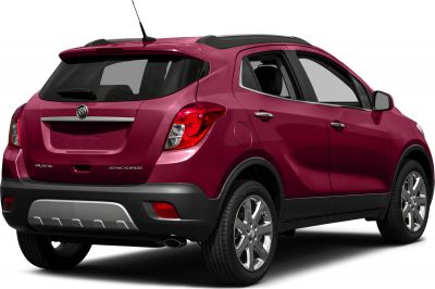 Rear side perspective of a compact SUV with distinctive taillights and dual-tone bumper