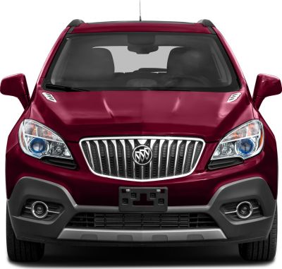 Front view with signature grille, headlights, and fog lights