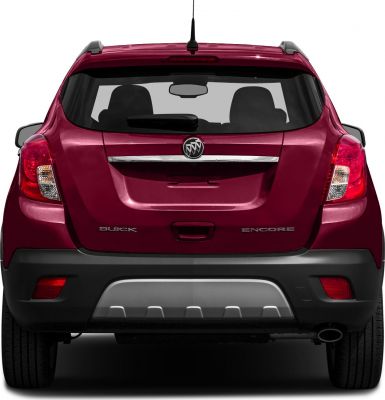 Rear view with taillights, rear window wiper, and chrome accent trim