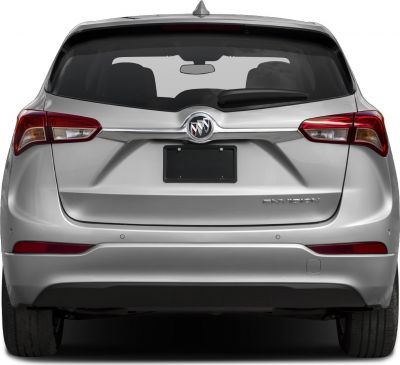 Rear view with distinctive tail lights and rear spoiler