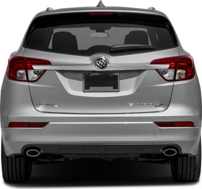 Rear view with dual exhausts and distinct tail lights