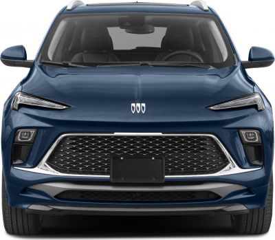 Front grille, LED headlights, and Buick badge from a facelifted compact SUV.