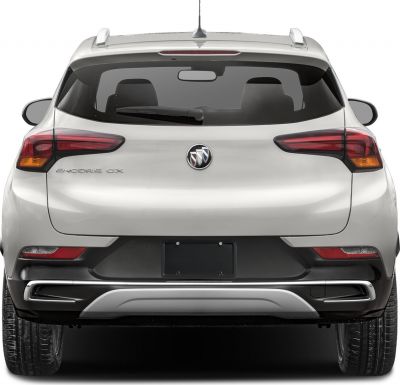 Rear view showing taillights, rear window, rear bumper, and license plate area