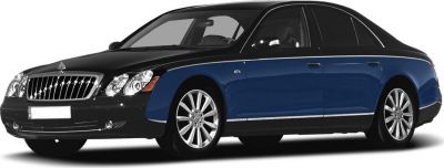 Two-tone luxury sedan front side with classic grille and premium wheels